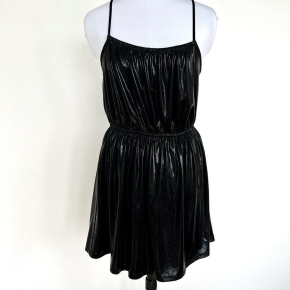 NWT BB Dakota wet look sleeveless dress - Picture 1 of 9